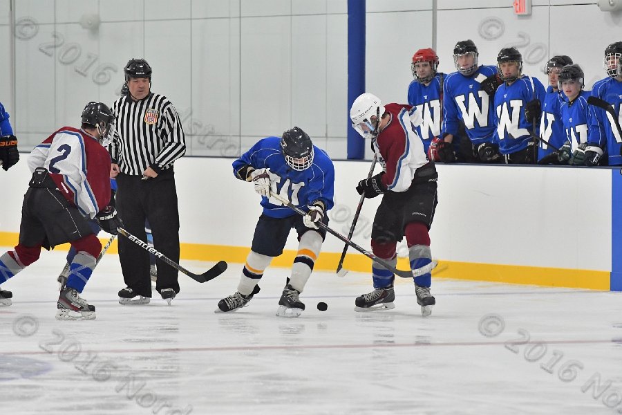 Wheaton College Men\'s Ice Hockey vs Middlesex Community College. - Photo By: KEITH NORDSTROM